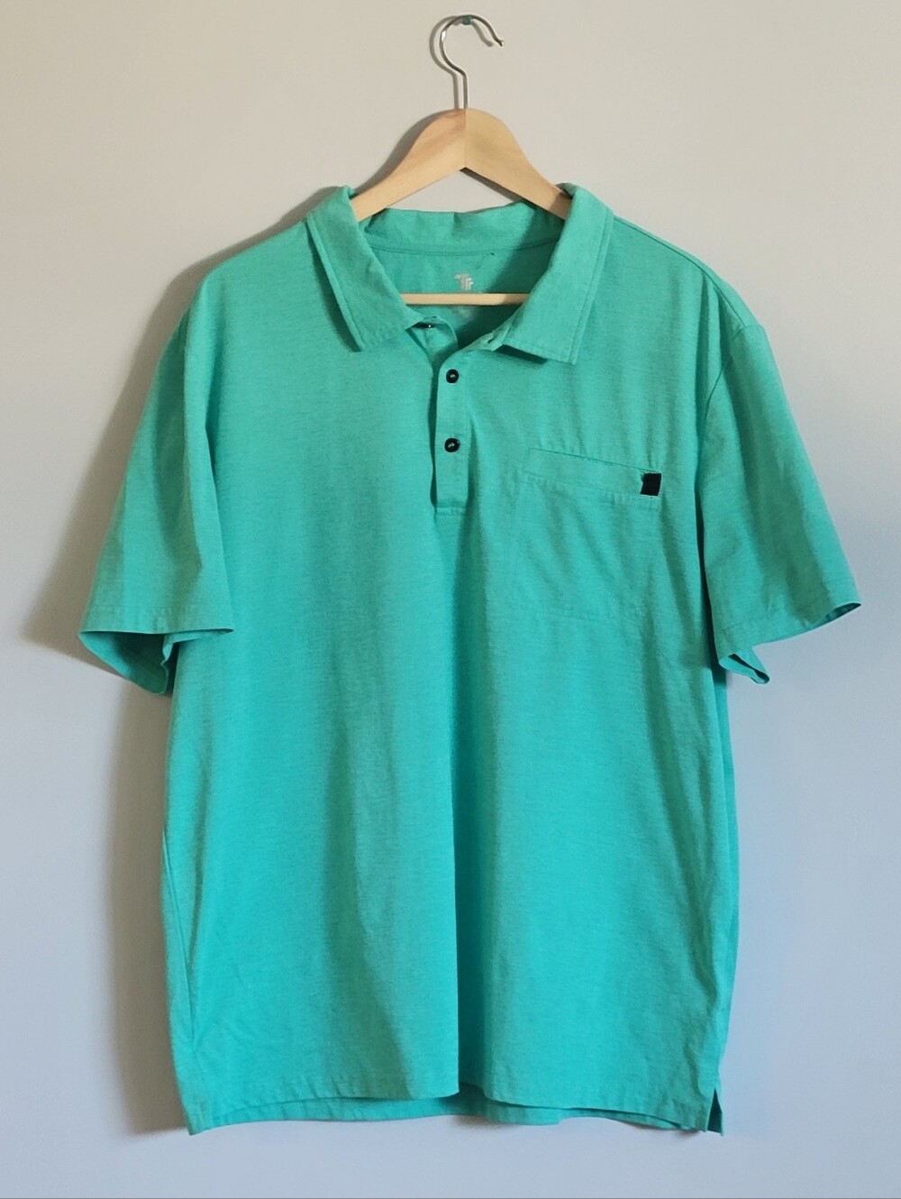 Men's Teal Short-Sleeve Polo Shirt XL (1004)